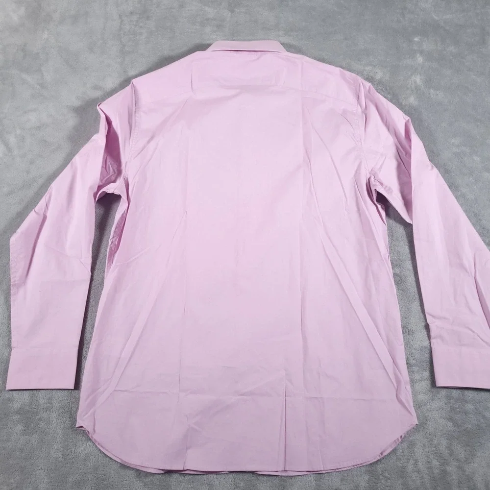 Banana Republic Shirt Mens XL Pink Stretch Poplin Slim Fit Button Up Long Sleeve